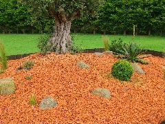 paillage brique orange